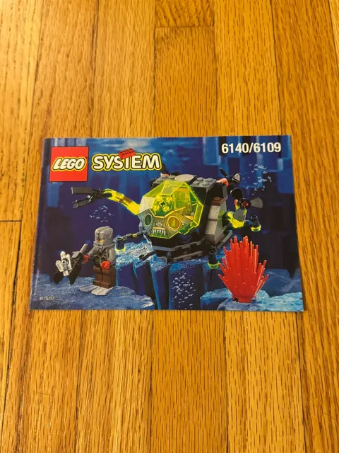 Lego Aquazone Stingray Crab (6140) Instruction Booklet Only