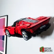 3D Printed Wall Mount for LEGO® Technic Ferrari Daytona SP3 (Set 42143)