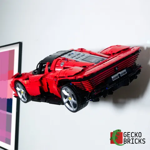 3D Printed Wall Mount for LEGO® Technic Ferrari Daytona SP3 (Set 42143)