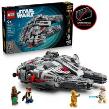 LEGO Star Wars SMART Play: Millennium Falcon Starship Building Toy for Kids - Co
