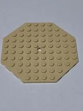 LEGO Plate Tan ● 10 X 10 Octagonal ● 89523 ● QTY 1