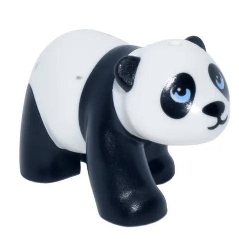 LEGO Friends Panda Lan Lan Black White Animal Figure Bright Blue Eyes