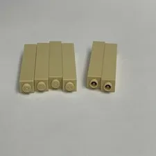 Lego 2453 Solid & Hollow Beige Replacement Parts Pieces Lot of 6