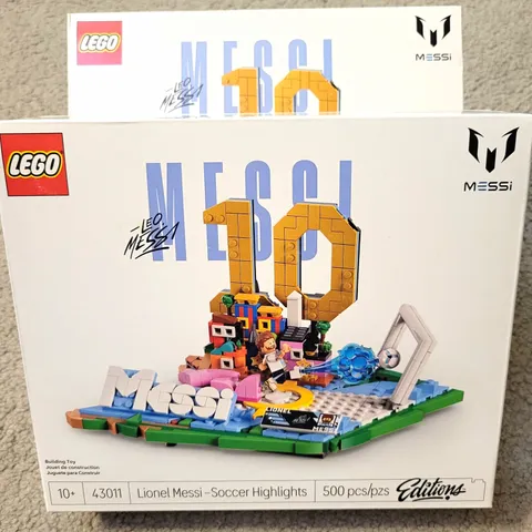 TWO LEGO 43011 Lionel Messi Soccer Highlights Limited Ed 500 pcs Factory Sealed