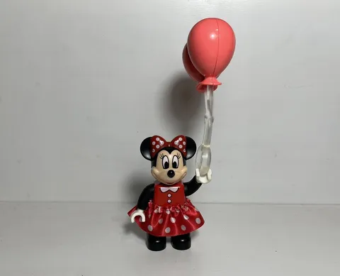 Lego Duplo Disney Minnie Mouse Figure With Dress & Balloons Good Condition