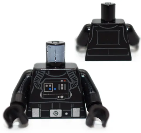 LEGO Black Minifigure Torso Star Wars Tie Fighter Pilot silver 75154 6163846