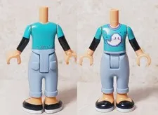 LEGO Friends Halloween Ghost Torso Legs Med Nougat Skin Minidoll ADD YOUR HEAD