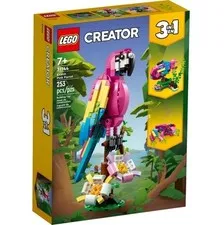 LEGO 31144 Creator 3 in 1 Exotic Pink Parrot Retired New Can Also Make Frog/Fish