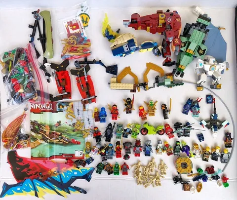 Lego Ninjago Lot Figs Parts Stickers Partial Build 2519 79623 71796 