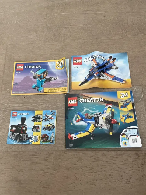 Lot of 4 Lego Creator Instruction Manuals Only 31008 31015 31062 31094