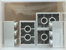 LEGO Parts - Light Bluish Gray Brick 2 x 3 - No 3002 - QTY 5