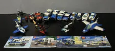 LEGO CITY Police/Fireman Vehicle, Motorcycle, And Plane Bundle, No Box