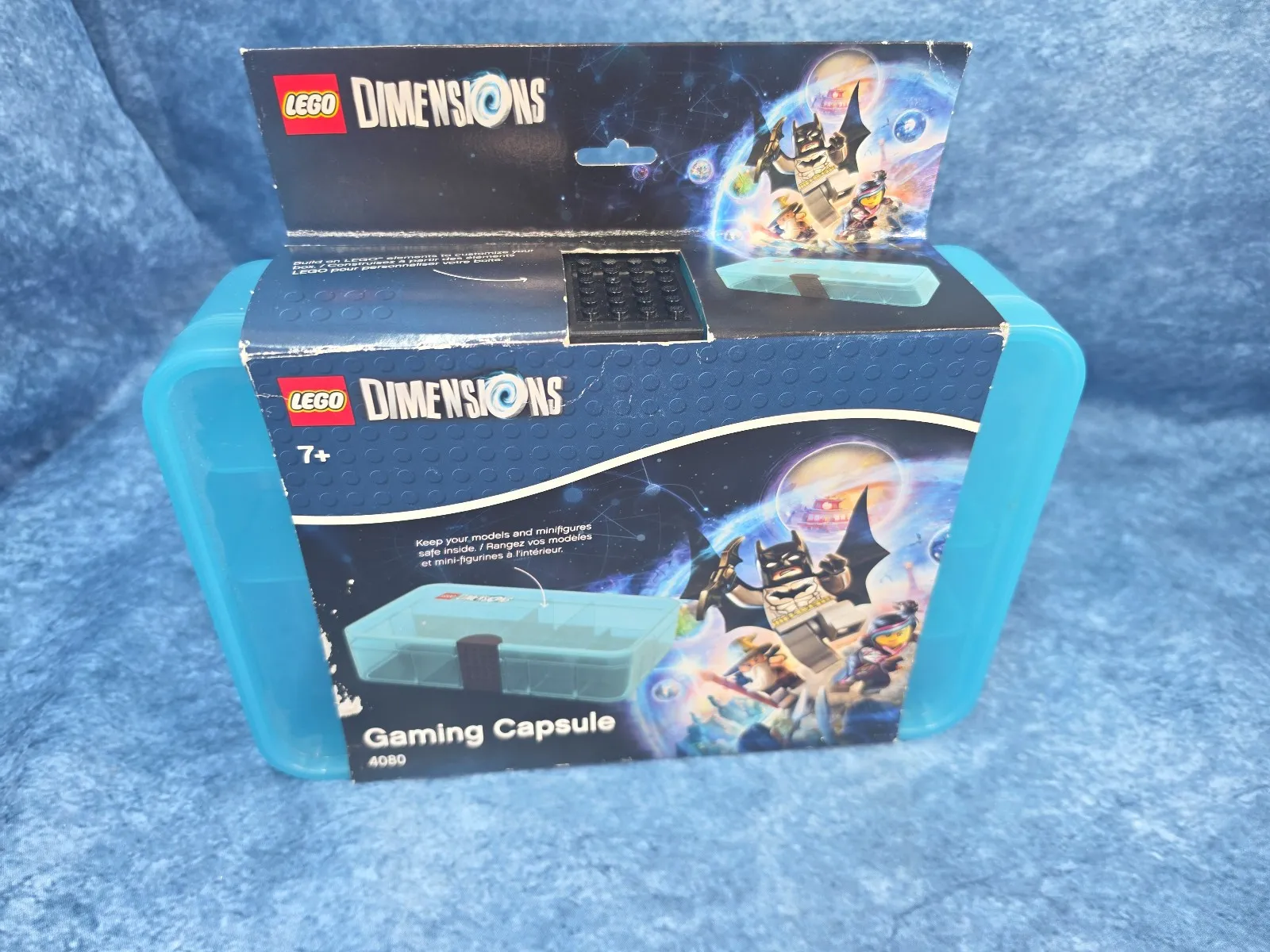 Lego Dimensions Gaming Capsule 4080 Blue Storage Case Container Organizer batman