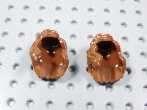 LEGO Lot of 2 Reddish Brown Female Girl Hair Wavy over the Shoulder Minifig BQ