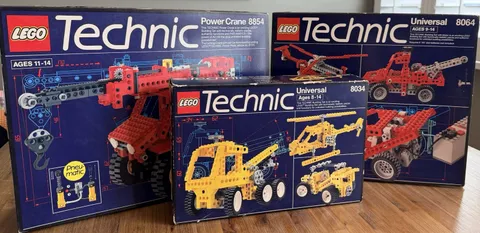 1980s Vintage Lego Technic BUNDLE - Sets 8034, 8064, 8854 - Read Description