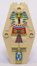 LEGO Adventures Tan Colorful Mummy Relief Lid Sarcophagus, Blue Coffin from 5988