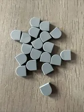 LEGO 24246 Dark Bluish Gray Tile, Round 1 x 1 Half Circle Extended 19 Pieces