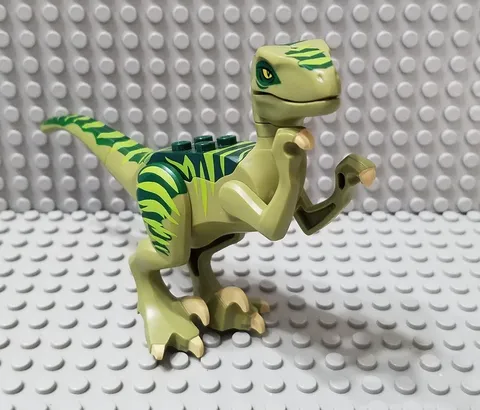 LEGO Dinosaurs Olive Green Velociraptor Minifigure with Tan Claws