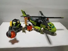 LEGO 60123 City Volcano Supply Helicopter - Used Complete Retired - No Manual