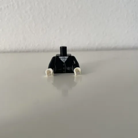 LEGO - Minifig, Torso - Jacket with Buttons & Spider in Pocket Pattern - Black