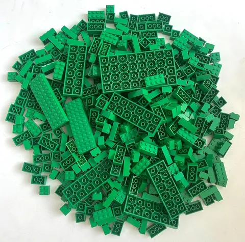 LEGO Bulk Lot of 450+ Green 2x2 2x3 2x4 2x6 etc 2456 3001 Big Plates, Nature