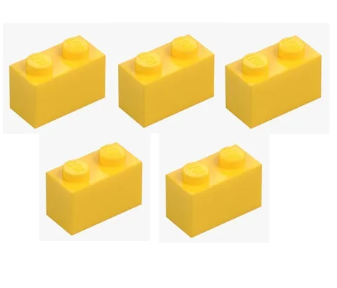 LEGO 5x brick 1x2 bright yellow yellow 3004 300424 building block new basic building block