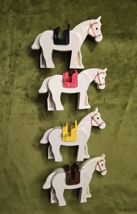 Lego White Horse Lot Vintage Authentic