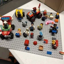 LEGO Mixed City Minifigure Vehicle Lot Fire ATV Construction Accessories Parts