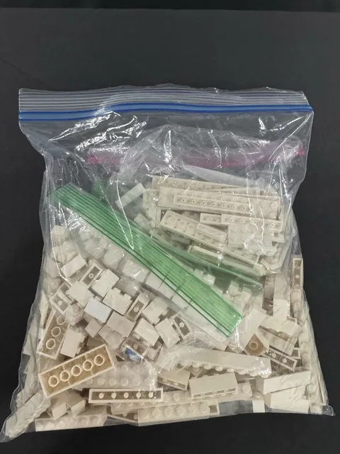 LEGO Mixed White Parts Lot Bulk Bricks Plates Pieces Building Blocks Over 1 lb