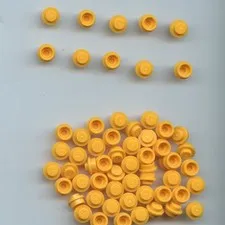 LEGO x 60 Bright Light Orange Plate, Round 1 x 1 4073