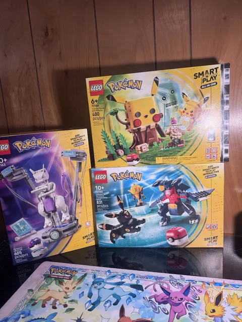 Lego Pokémon Smart Play Lot X3 Brand New Sealed! Mewtwo, Pikachu & Umbreon