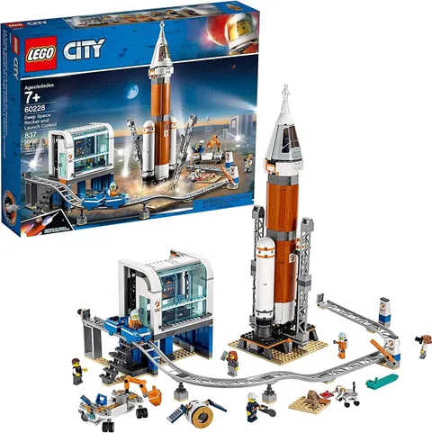 Building Blocks Set 837 Pieces LEGO City Space Rocket 60228 STEM Toy Deep Launch