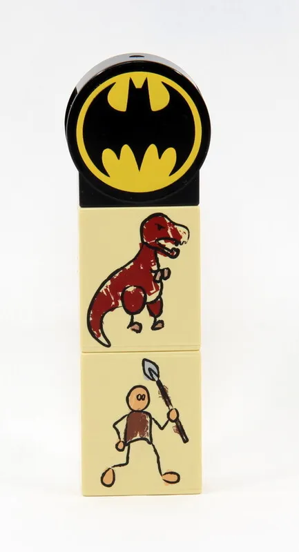 Lego Duplo Batman & Cave Drawing Dinosaur and Spear Caveman