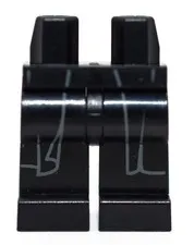 LEGO Black Minifigure Legs Suit Coattails gray outline no shirt tuxedo 6308975