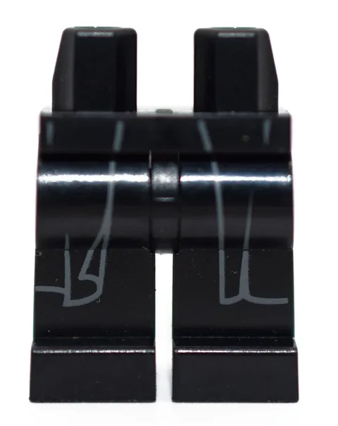 LEGO Black Minifigure Legs Suit Coattails gray outline no shirt tuxedo 6308975