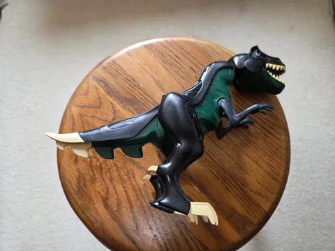Lego Dino Attack (2005) 7476 Green T-Rex [Working light]