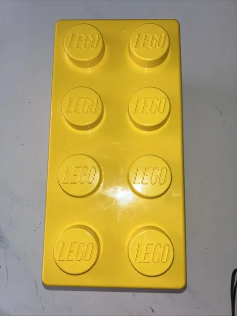 The LEGO Group Yellow Empty Box with Lid - No Legos Included- 14”Lx7”Wx7”H