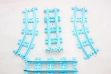 5 Pieces Blue LEGO Friends Train Track