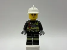 LEGO CITY Part cty0627 - Female Firefighter w/ white helmet - 1pc