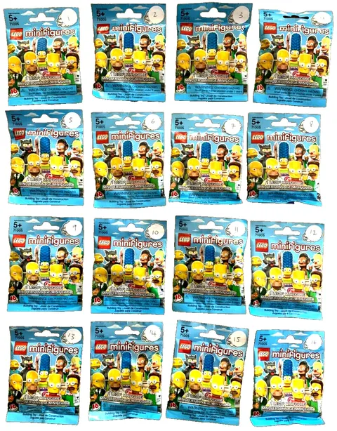 LEGO 71005 Simpsons Series 1 Collectible Minifigures Complete 16 NEW SEALED CMF