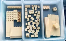 Lego Tan Brick Lot of 90 1x1 1x2 1x4  2x2 2x4 1x6 2x6