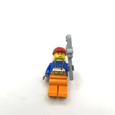 LEGO City minifigure, Overalls with Safety Stripe, Red Helmet, CTY0079