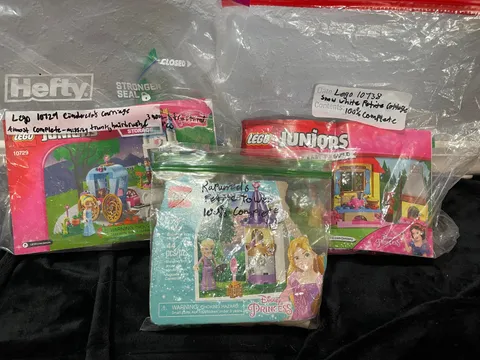 Disney Princess Lego Juniors 3 Set Bundle- Snow White, Rapunzel, Cinderella SEE