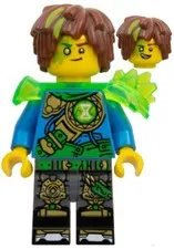 LEGO® Minifig drm103 - Mateo - Trans-Bright Green Shoulder Armor