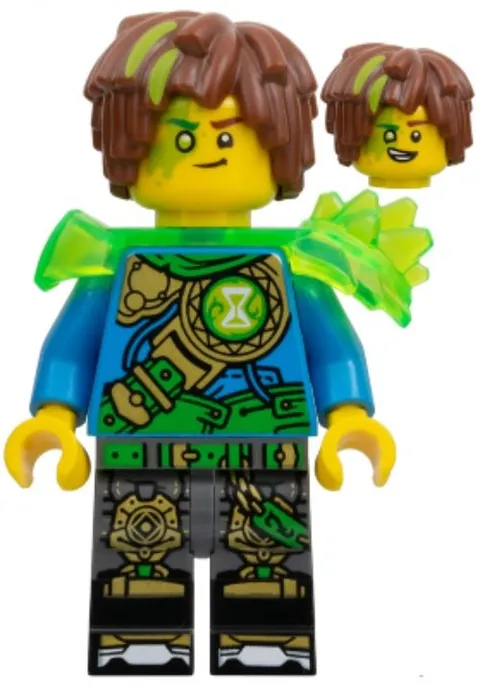 LEGO® Minifig drm103 - Mateo - Trans-Bright Green Shoulder Armor