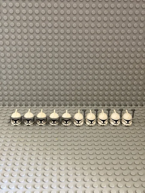 LEGO Star Wars Clone Trooper Lot - 10x Phase 1 Clone troopers helmets
