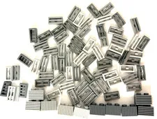 LEGO Grey Grille Tile Lot Light & Dark Genuine Parts 79