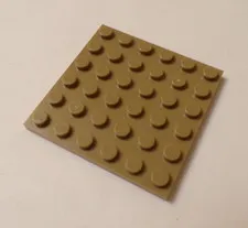 Lego x1 Dark Tan 6x6 Plate, 3958 (028-70)