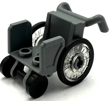 Lego New Dark Bluish Gray Minifigure Utensil Wheelchair Seat with Open Sides