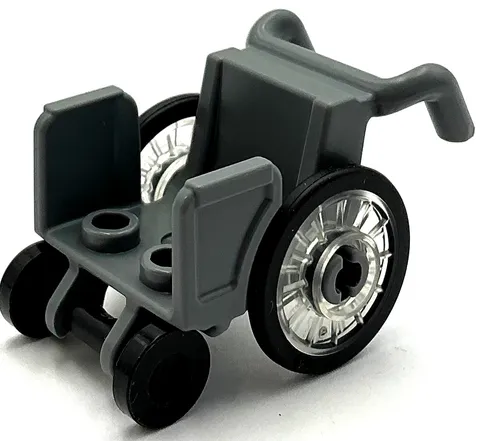 Lego New Dark Bluish Gray Minifigure Utensil Wheelchair Seat with Open Sides